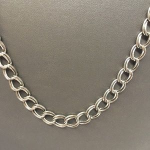 Gunmetal Silver Double Chain